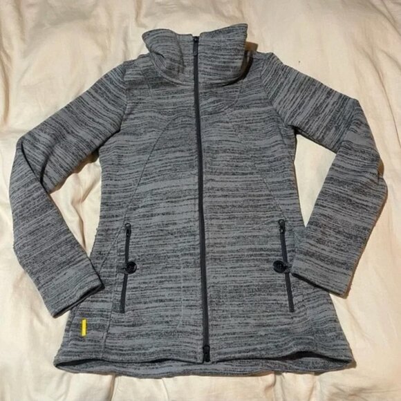 Lole Sweaters - Lole Full Zip Heathered Grey Fleece Size M